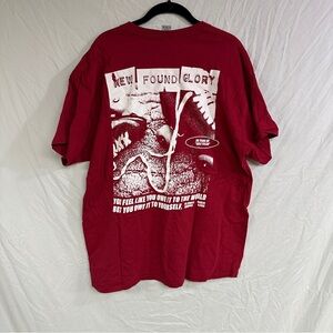 New Found Glory 20 Years of Self Titled T-Shirt - Red - Size XL